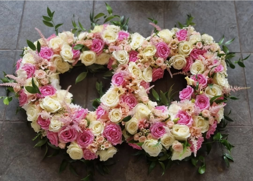 Pink double heart