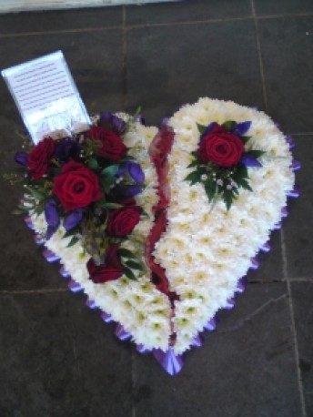 Heart funeral tribute
